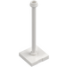 LEGO Wit Support 2 x 2 x 5 Staaf aan Tegel Basis met Nop met stopring (28980 / 98549)