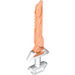 LEGO White Sword with Transparent Neon Orange Blade (65272)