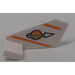 LEGO Wit Staart 2 x 3 x 2 Fin met &#039;Classic Ruimte&#039; logo, Oranje Lines (both sides) Sticker (35265)