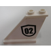 LEGO Wit Staart 4 x 1 x 3 met &#039;02&#039; (Links) Sticker (2340)