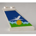 LEGO White Tail 4 x 1 x 3 with Airplane/Sun (Right) Sticker (2340)