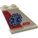 LEGO White Tail 4 x 1 x 3 with Blue EMT Star right from Set 60116 Sticker (2340)