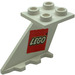 LEGO Wit Staart 4 x 2 x 2 met Lego logo Sticker (3479)