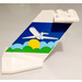 LEGO blanc Queue Avion avec Sky Autocollant (4867)