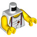 LEGO blanc Tank Haut Torse avec Brown Suspenders et Stain (973 / 76382)