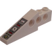 LEGO Weiß Technic Backstein Flügel 1 x 6 x 1.67 mit Submarine Gauges und Controls Aufkleber (2744)