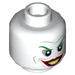 LEGO White The Joker Minifigure Head (Recessed Solid Stud) (3626)