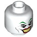 LEGO White The Joker Minifigure Head (Recessed Solid Stud) (3626 / 36857)
