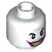 LEGO White The Joker with Dark Pink Suit and Wide Grin Minifigure Head (Recessed Solid Stud) (3626 / 26362)