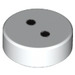 LEGO blanc Tuile 1 x 1 Rond avec 2 Buttons (29945 / 98138)