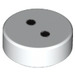 LEGO Blanc Tuile 1 x 1 Rond avec 2 Boutons (29945 / 98138)