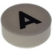 LEGO White Tile 1 x 1 Round with Letter A (35380)