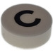 LEGO White Tile 1 x 1 Round with Letter C (35380)