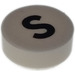LEGO White Tile 1 x 1 Round with Letter S (35380)