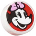 LEGO White Tile 1 x 1 Round with Minnie Mouse Head with Bright Pink Bow (35380)