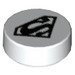 LEGO White Tile 1 x 1 Round with Superman Logo (36647 / 98138)