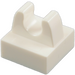 LEGO White Tile 1 x 1 with Clip (No Cut in Center) (2555 / 12825)