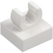 LEGO Blanc Tuile 1 x 1 avec Clip (Surélevé &quot;C&quot;) (15712 / 44842)