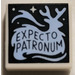 LEGO Vit Bricka 1 x 1 med &#039;EXPECTO PATRONUM&#039; med skåra (3070)