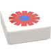 LEGO White Tile 1 x 1 with Flower with Groove (3070)