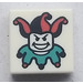 LEGO White Tile 1 x 1 with Joker with Groove (3070)