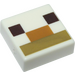 LEGO blanc Tuile 1 x 1 avec Minecraft Alpaca / Llama Affronter avec rainure (76978 / 77283)