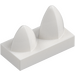 LEGO White Tile 1 x 2 with 2 Vertical Teeth (15209)