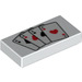 LEGO Weiß Fliese 1 x 2 mit 4 Aces Playing Cards mit Nut (3069 / 13207)
