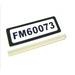 LEGO White Tile 1 x 2 with FM60073 Sticker with Groove (3069)