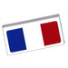LEGO White Tile 1 x 2 with French Flag Sticker with Groove (3069)
