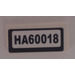 LEGO White Tile 1 x 2 with HA60018 Sticker with Groove (3069)