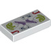 LEGO White Tile 1 x 2 with Joker Playing Card with Groove (3069 / 66375)
