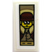 LEGO Weiß Fliese 1 x 2 mit Man mit Bowler Hut und Glasses Portrait Aufkleber mit Nut (3069)