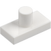 LEGO Blanc Tuile 1 x 2 avec Minifigurine Neck Connecteur (24445)