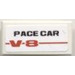 LEGO White Tile 1 x 2 with &#039;PACE CAR&#039; and &#039;V-8&#039; Sticker with Groove (3069)