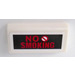 LEGO White Tile 1 x 2 with Red &#039;NO SMOKING&#039; Sticker with Groove (3069)