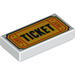 LEGO blanc Tuile 1 x 2 avec Ticket avec rainure (3069 / 33979)