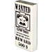 LEGO hvid Flise 1 x 2 med Wanted Poster med rille (3069 / 82669)