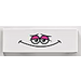LEGO White Tile 1 x 3 with Cloud Guy Face