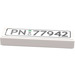 LEGO White Tile 1 x 3 with License Plate Black &#039;PN-77942&#039; Sticker (63864)
