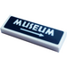 LEGO blanc Tuile 1 x 3 avec &#039;MUSEUM&#039;, La Flèche Autocollant (63864)