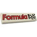 LEGO Білий Плитка 1 x 4 з &quot;Formula 1&quot; і Checkered Прапор (2431)