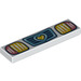 LEGO Bianco Piastrella 1 x 4 con Headlights e Gold Cuore (2431 / 80072)