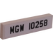LEGO blanc Tuile 1 x 4 avec MGW 10258 License assiette Autocollant (2431)