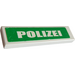 LEGO Bílá Dlaždice 1 x 4 s &quot;POLIZEI&quot; na Zelená Samolepka (2431)