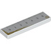 LEGO White Tile 1 x 4 with Ruler Markings and Gold Trim (2431 / 20307)