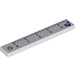 LEGO Bianco Piastrella 1 x 6 con Ruler (6636 / 99946)