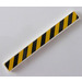 LEGO White Tile 1 x 8 with Black and Yellow Stripes Danger Sticker (4162)