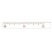 LEGO White Tile 1 x 8 with Inch Ruler 9,9-12 (4162)
