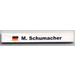 LEGO Weiß Fliese 1 x 8 mit &#039;M. Schumacher&#039; und German Flagge Aufkleber (4162)